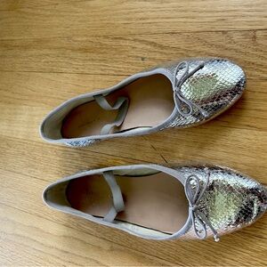 Loeffler Randall silver ballet flats